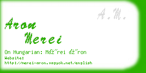 aron merei business card